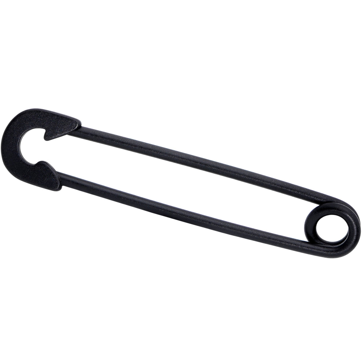 14G Black Matte Punk Rock Safety Pin Industrial Barbell 38mm