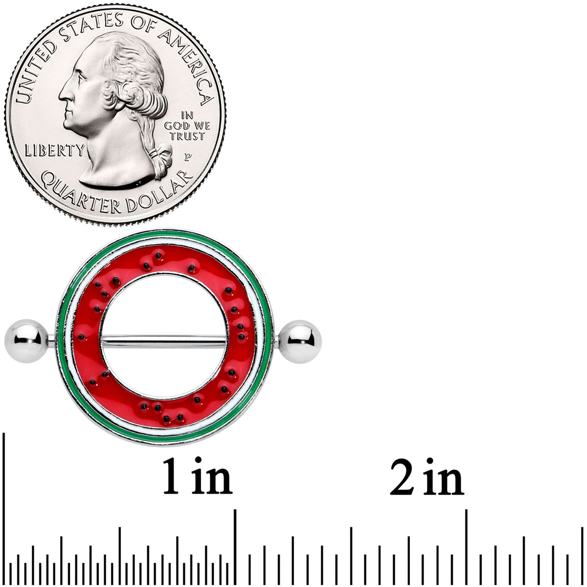 14G 13/16 Tasty Watermelon Summer Nipple Shield Set