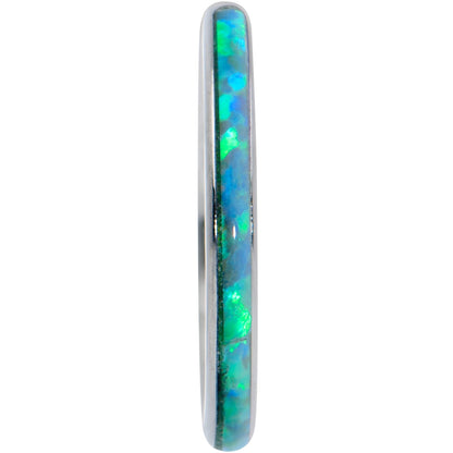 16G 5/16 Green Synthetic Opal Forward Facing Hinged Segment Ring