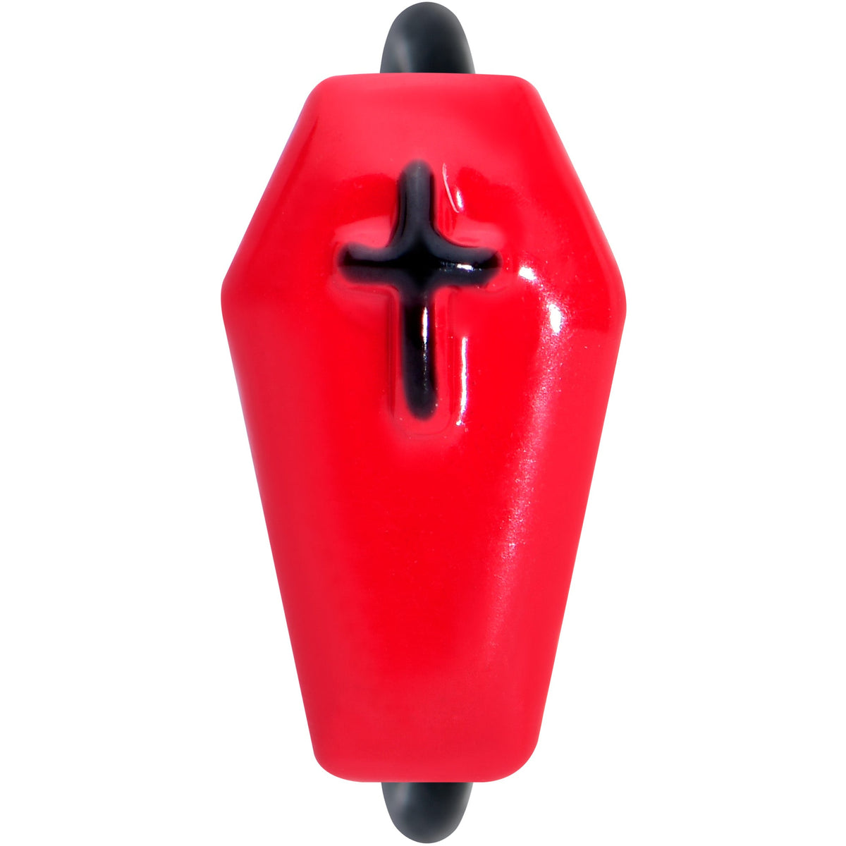 20G 5/16 Black Red Coffin Halloween Nose Hoop