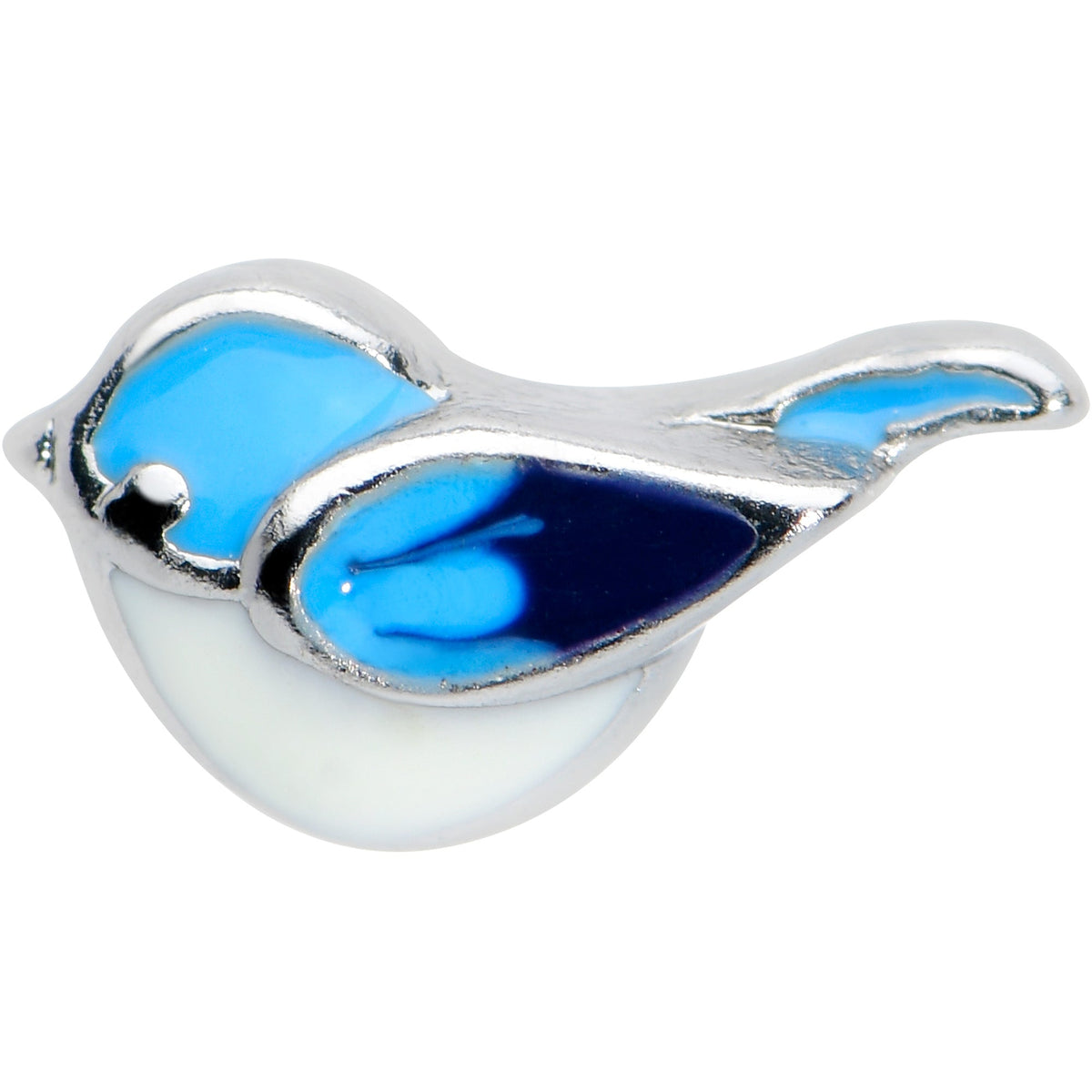 16G 1/4 Happy Little Blue Bird Cartilage Tragus Earring