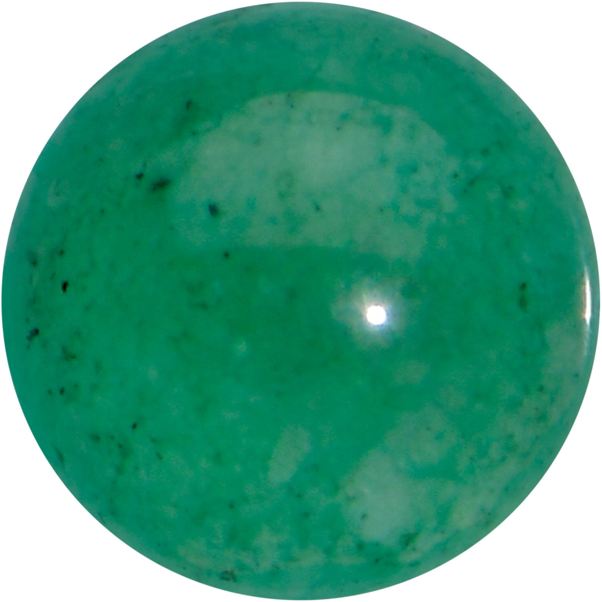 16G 5/16 Elegant Green Jade Internally Threaded Labret Tragus