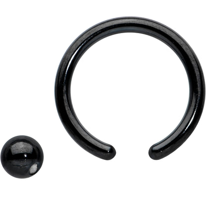 16G 5/16 Black Simple Classic BCR Captive Bead Ring