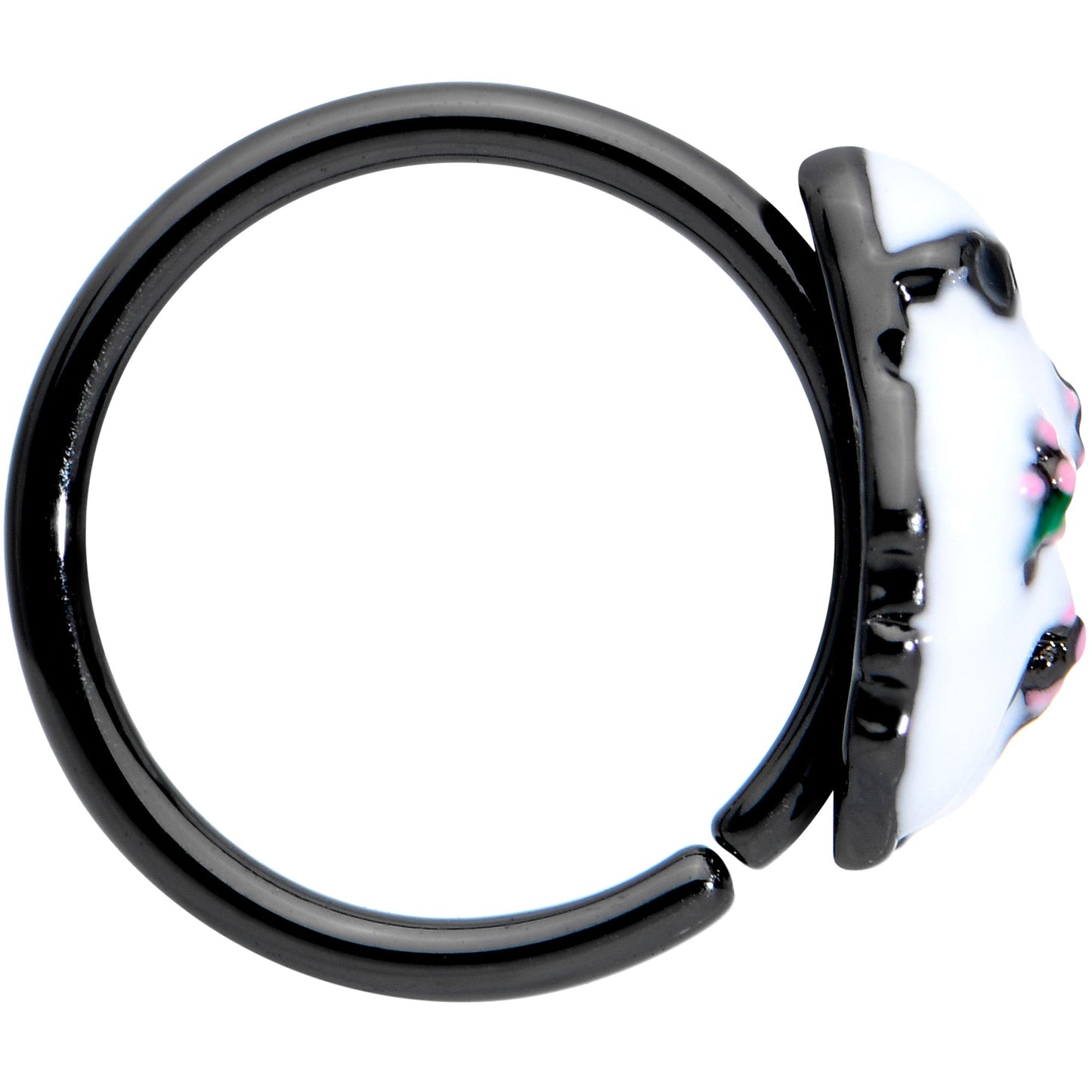 20G 5/16 Black Hipster Ghost Halloween Nose Hoop