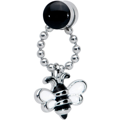 Bee Chain Dangle Non Pierced Magnetic Clip On Fake Septum Ring