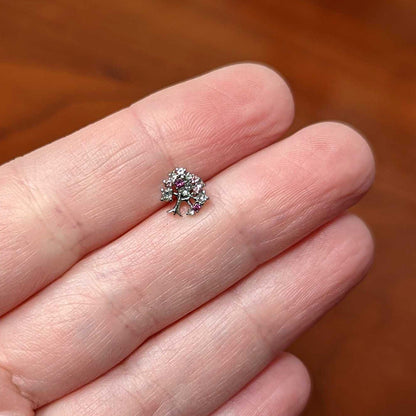16G 1/4 Clear Pink Gem Luscious Fruit Tree Cartilage Tragus