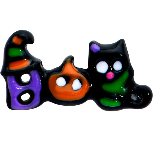 20G 1/4 Black Boo Party Halloween Nose Bone