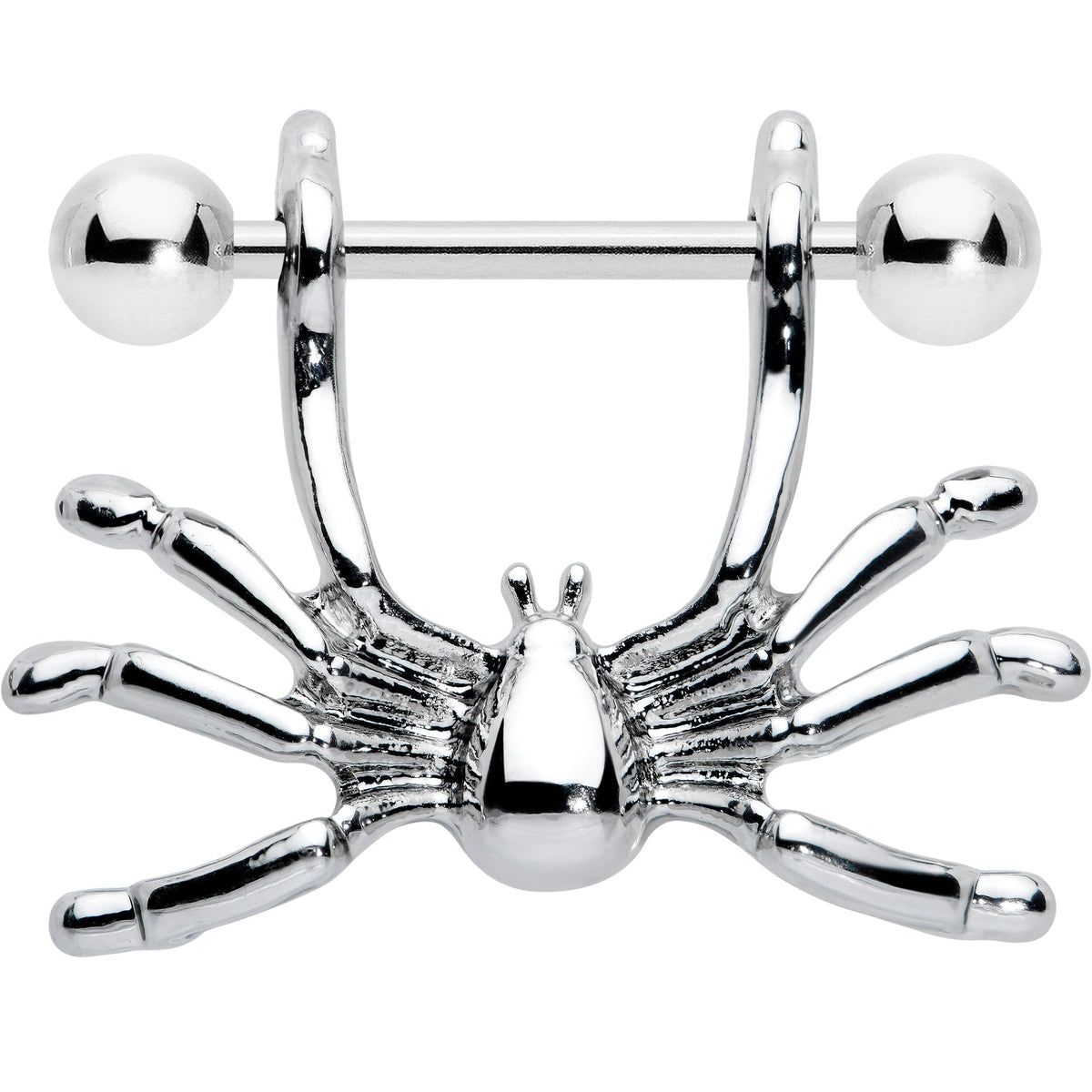 14G 7/16 Crawly Spider Halloween Nipple Shield Set