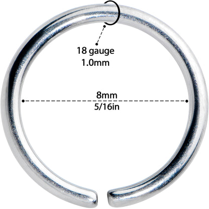 18G 5/16 Grade 23 Titanium Bendable Hoop Ring