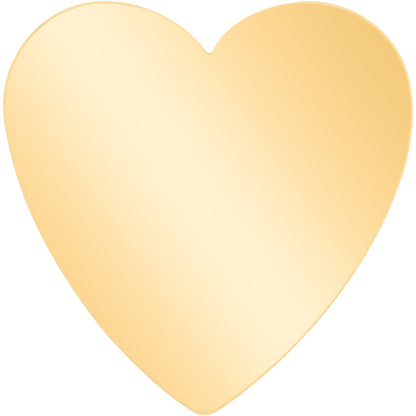 16G 5/16 Gold Tone Simple Heart Internally Threaded Labret Tragus