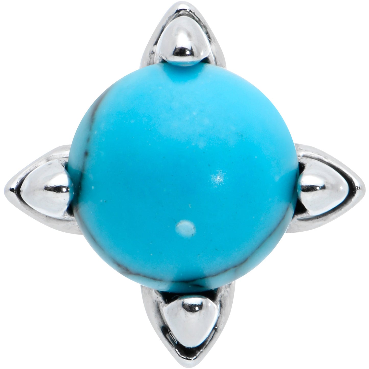 16G 1/4 Blue Turquoise Claw Hand Cartilage Tragus Earring