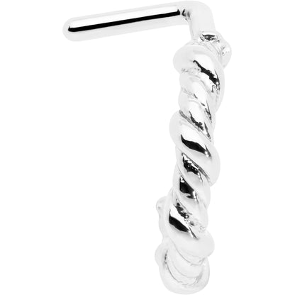 20G 1/4 Wicked Wire Faux Hoop L Shape Nose Ring