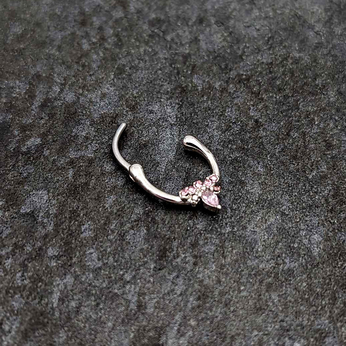 16G 5/16 Pink Gem Bee Glamour Cartilage Clicker