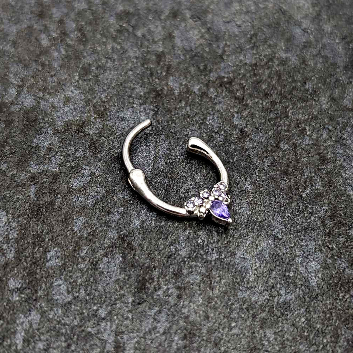 16G 5/16 Purple Gem Bee Glamour Cartilage Clicker