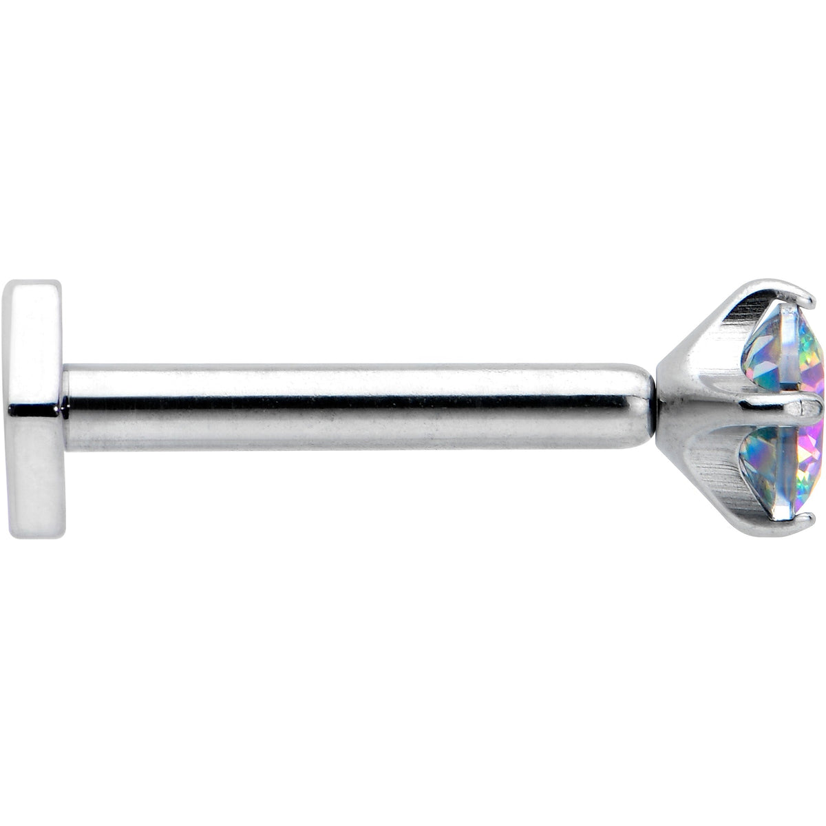 16G 5/16 Vitrail CZ Gem ASTM F-136 Implant Grade Titanium Hex End Labret Tragus