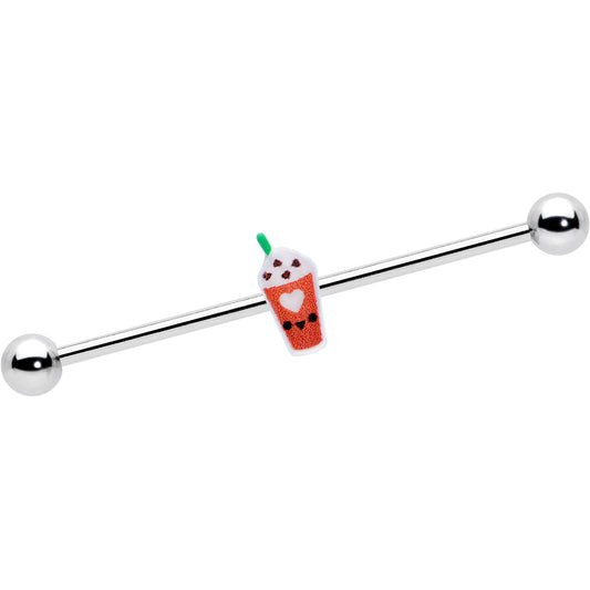 14G Sweet Pumpkin Frappe Thanksgiving Industrial Barbell 38mm