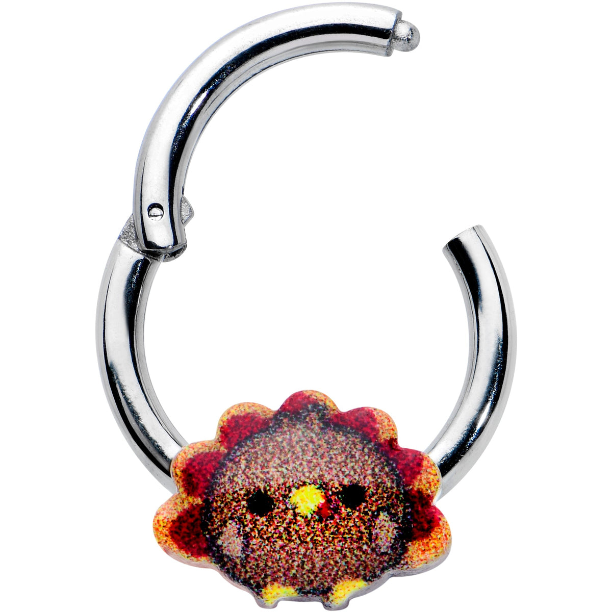16G 5/16 Sweet Tiny Turkey Thanksgiving Hinged Segment Ring