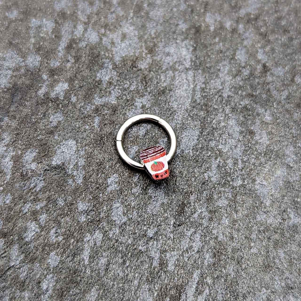 16G 5/16 Sweet Pumpkin Latte Autumn Hinged Segment Ring