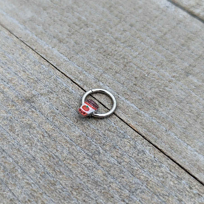 16G 5/16 Sweet Pumpkin Latte Autumn Hinged Segment Ring