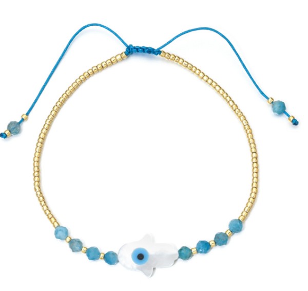 Hamsa Evil Eye Beaded Bracelet