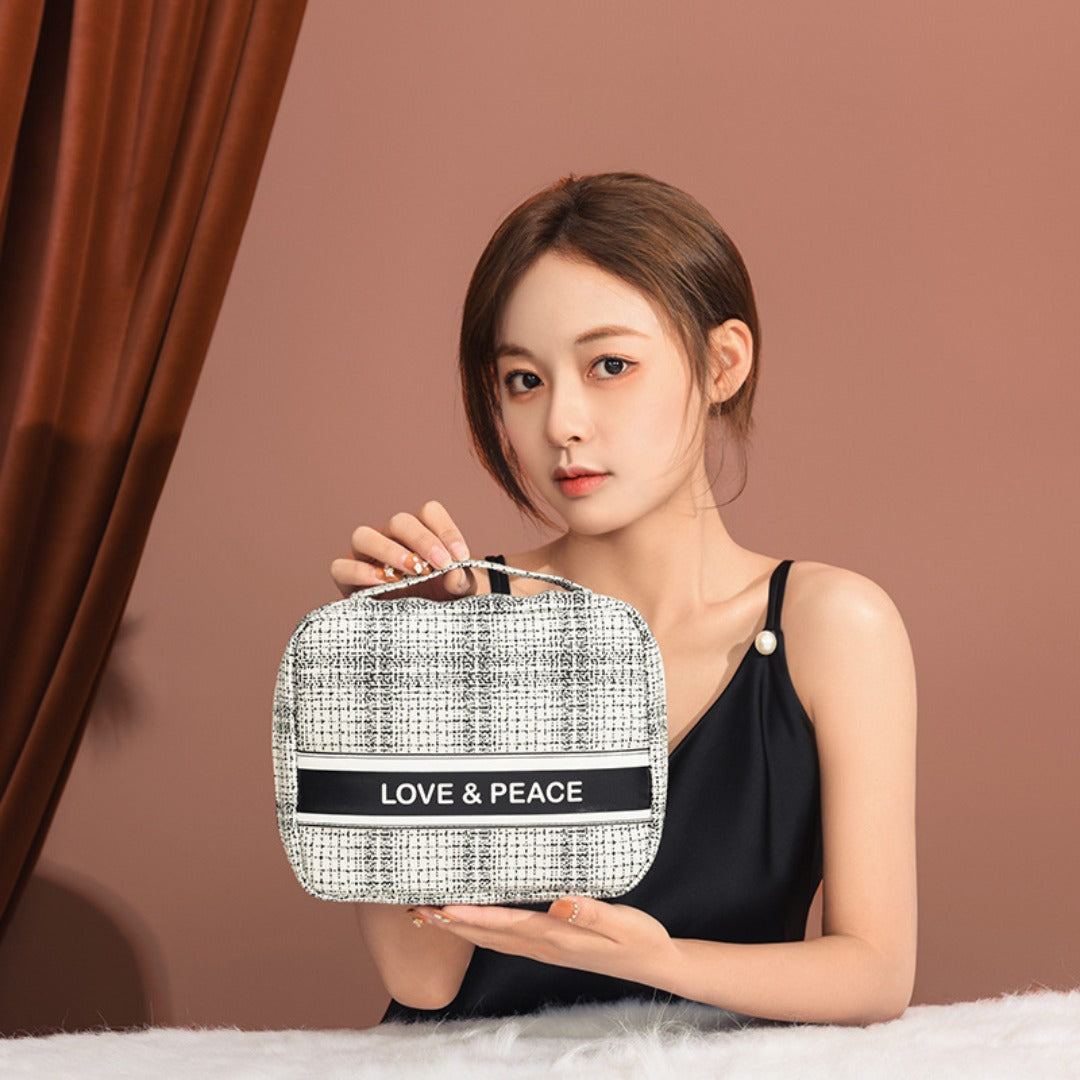 Makeup bags, smallSquare small travel storage bag, portable cosmetic bag,