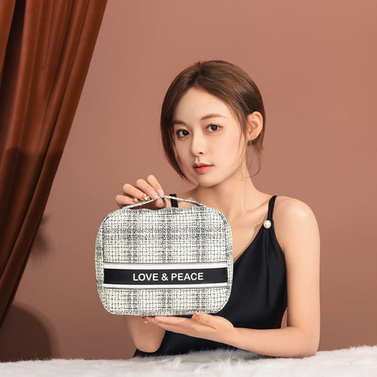 Makeup bags, smallSquare small travel storage bag, portable cosmetic bag,
