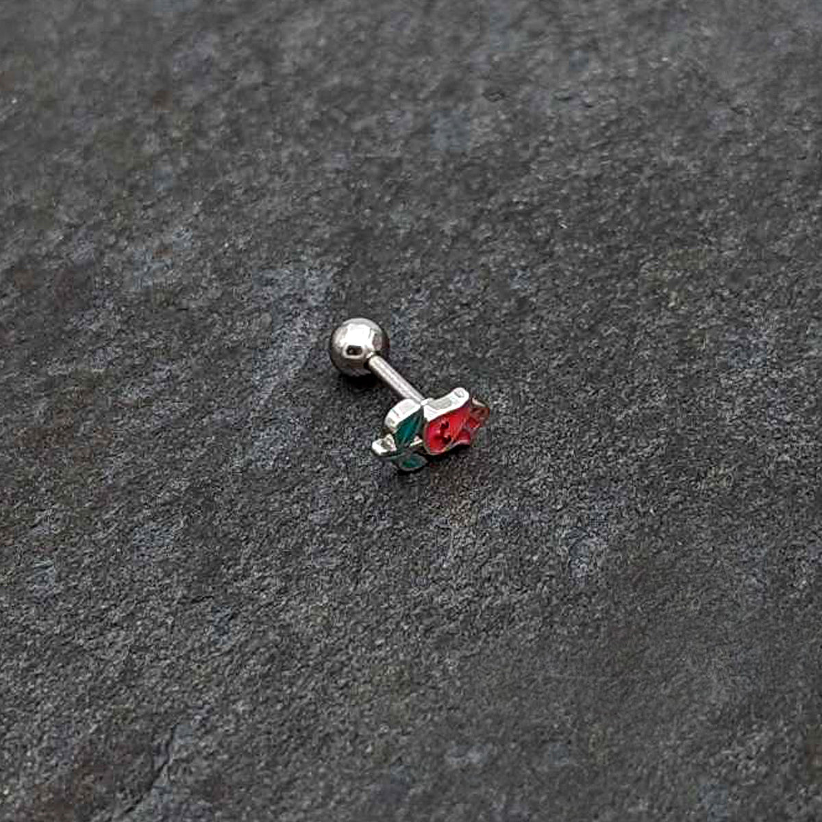 16G 1/4 Sweet Happy Rose Flower Cartilage Tragus Earring