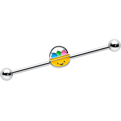 14G Celebration Easter Basket Industrial Barbell 38mm