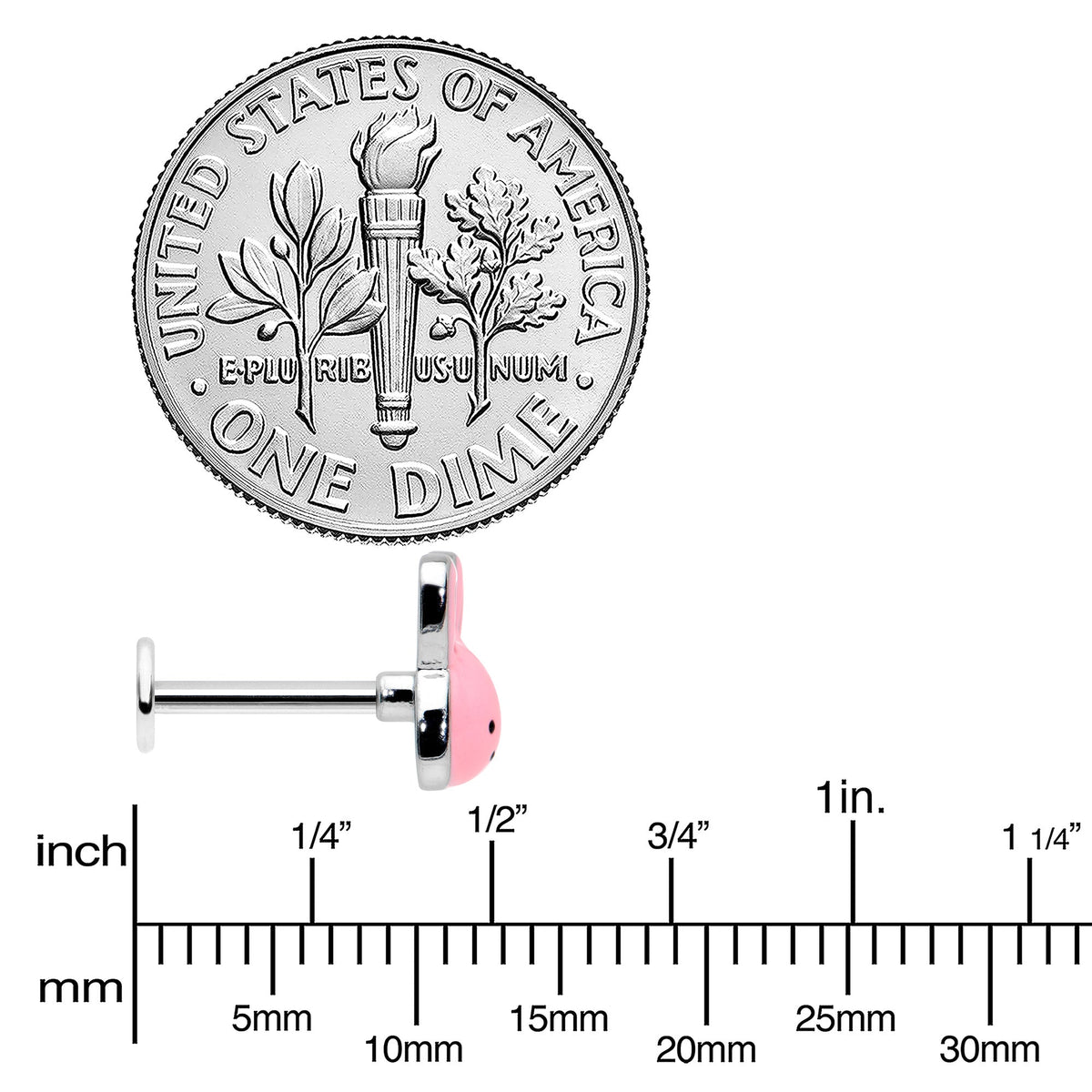 16G 5/16 Kawaii Cutie Easter Bunny Labret Monroe Tragus