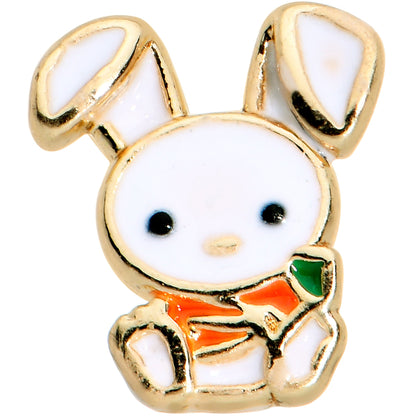 20G 7mm Gold Tone Cutie Easter Bunny L Shape Nose Ring