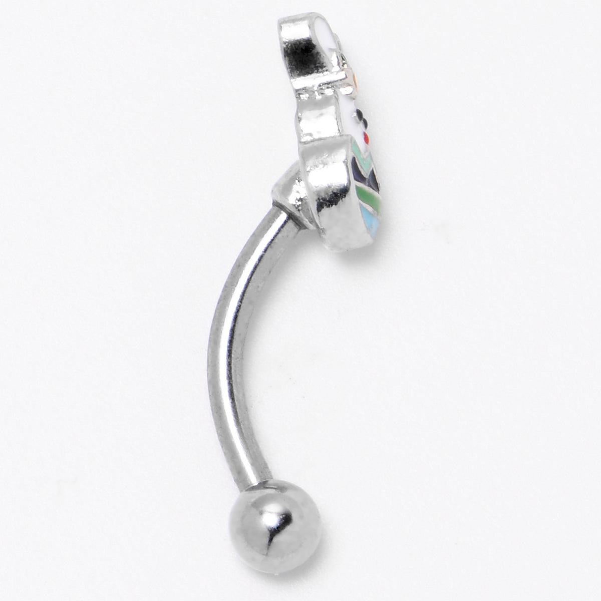 16G 5/16 Easter Egg Bunny Curved Eyebrow Ring