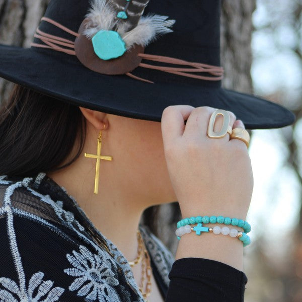 Bracelet Bar-Blue Turquoise Stackable Bracelet