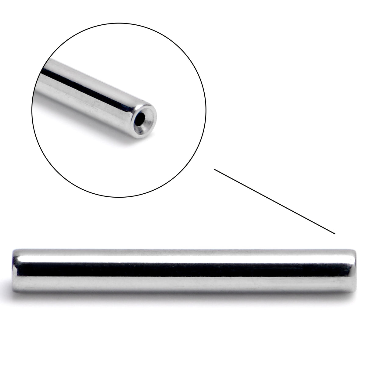 14G 1/2 ASTM F-136 Implant Grade Titanium Threadless Replacement Barbell