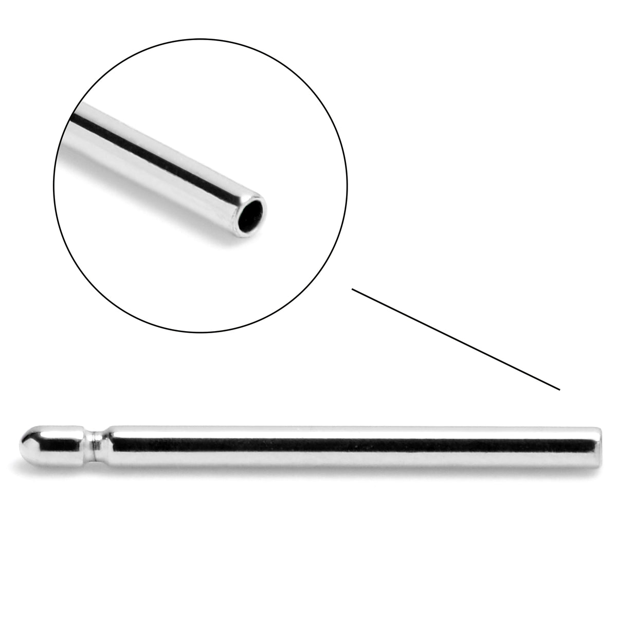 20G 3/8 ASTM F-136 Implant Grade Titanium Threadless Replacement Barbell
