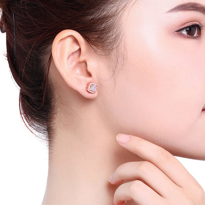 Micro-Set Zircon Stud Earrings
