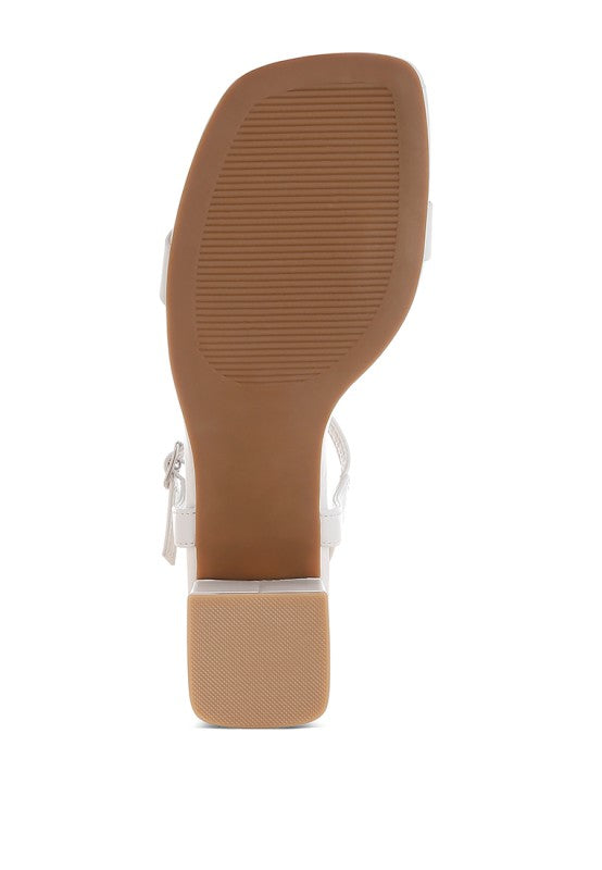 Kazara Faux Leather Block Heels