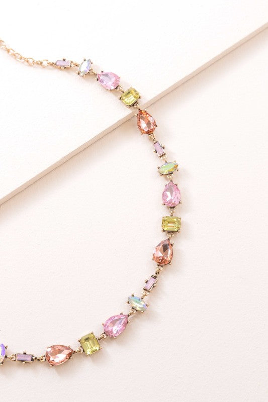 Iridescent Flare Necklace | Pink Lemonade