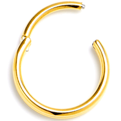 20G 7mm Gold PVD 316L Surgical Steel Double Precision Hinged Segment Ring