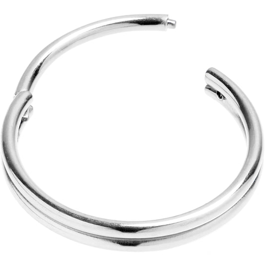 20G 3/8 316L Surgical Steel Double Precision Hinged Segment Ring