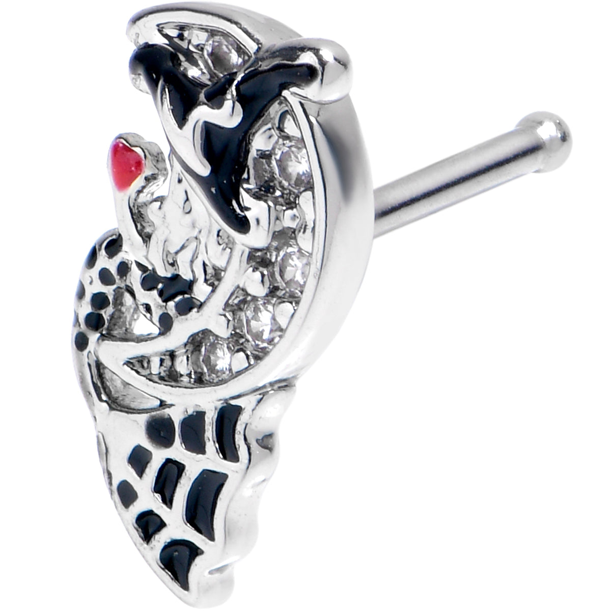 20G 7mm Crescent Moon Witch Halloween Nose Bone