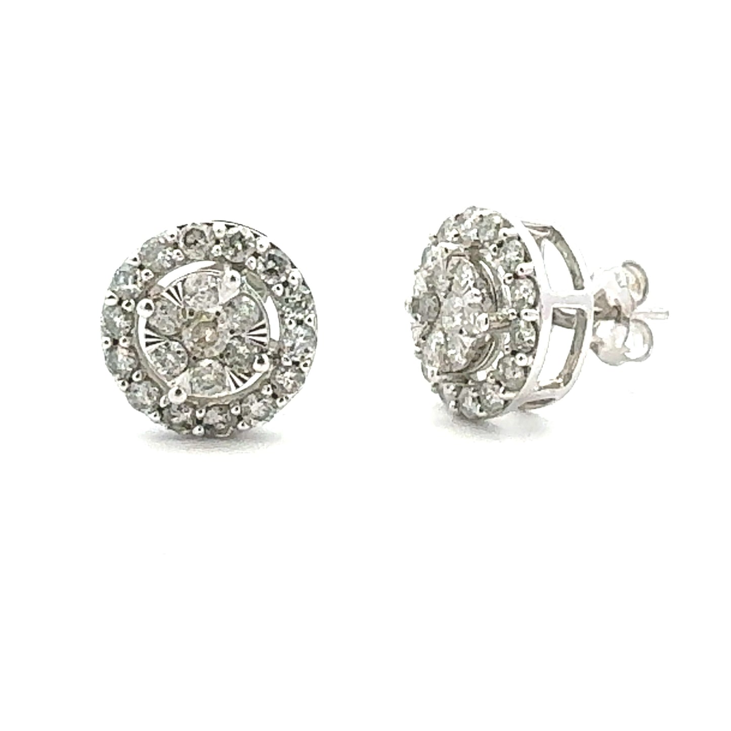 1.00ct Diamond Stud Earrings 10KT White Gold