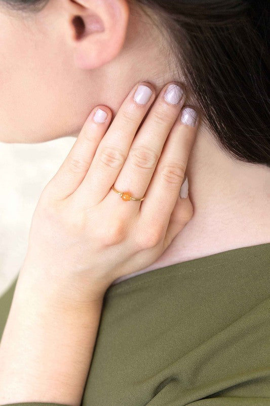 Simple Stone Ring | Honey