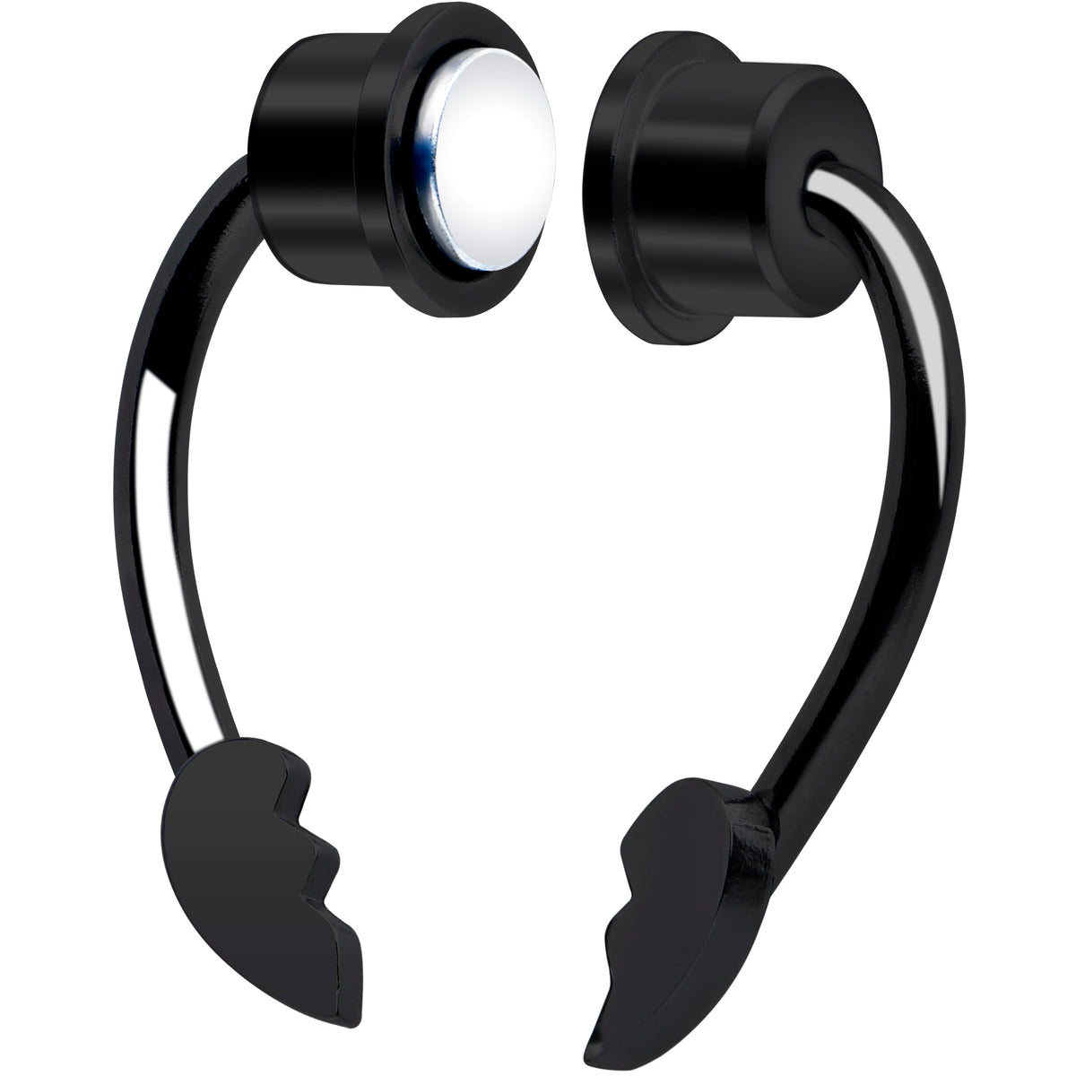 Broken Heart Magnetic Septum Ring Horseshoe Non-Pierced Fake Nose Ring