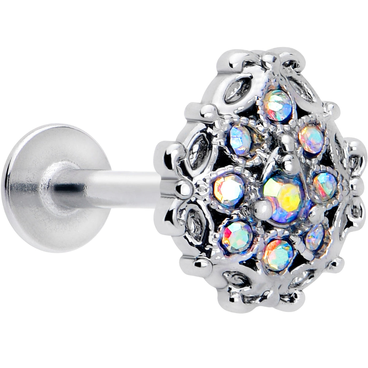 16G 5/16 Aurora Gem Retro Sunburst Labret Monroe Tragus