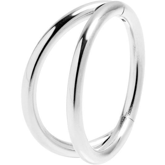 16G 3/8 Double Row Illusion Hinged Segment Ring