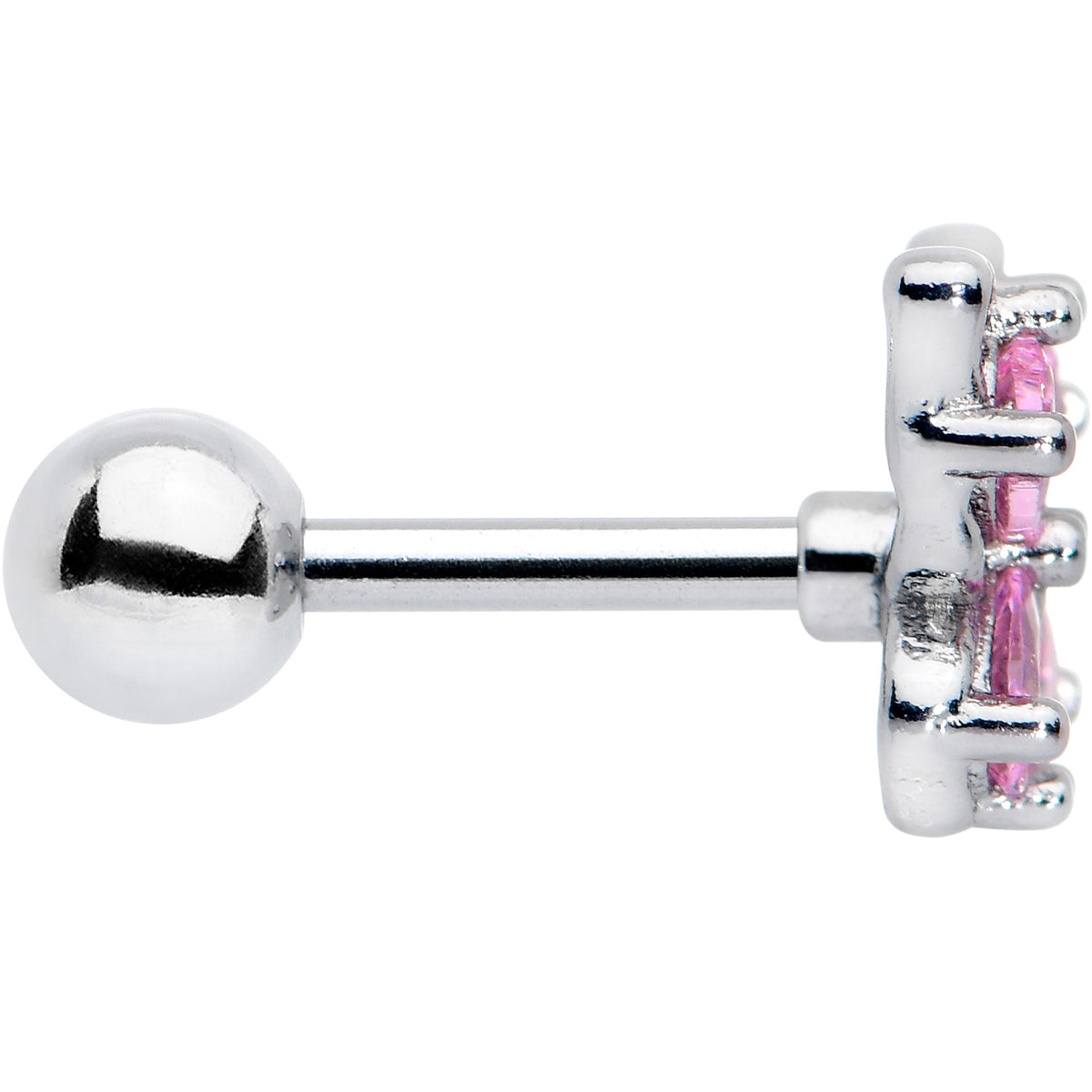 16G 1/4 Pink Gem Butterfly Glory Cartilage Tragus Earring