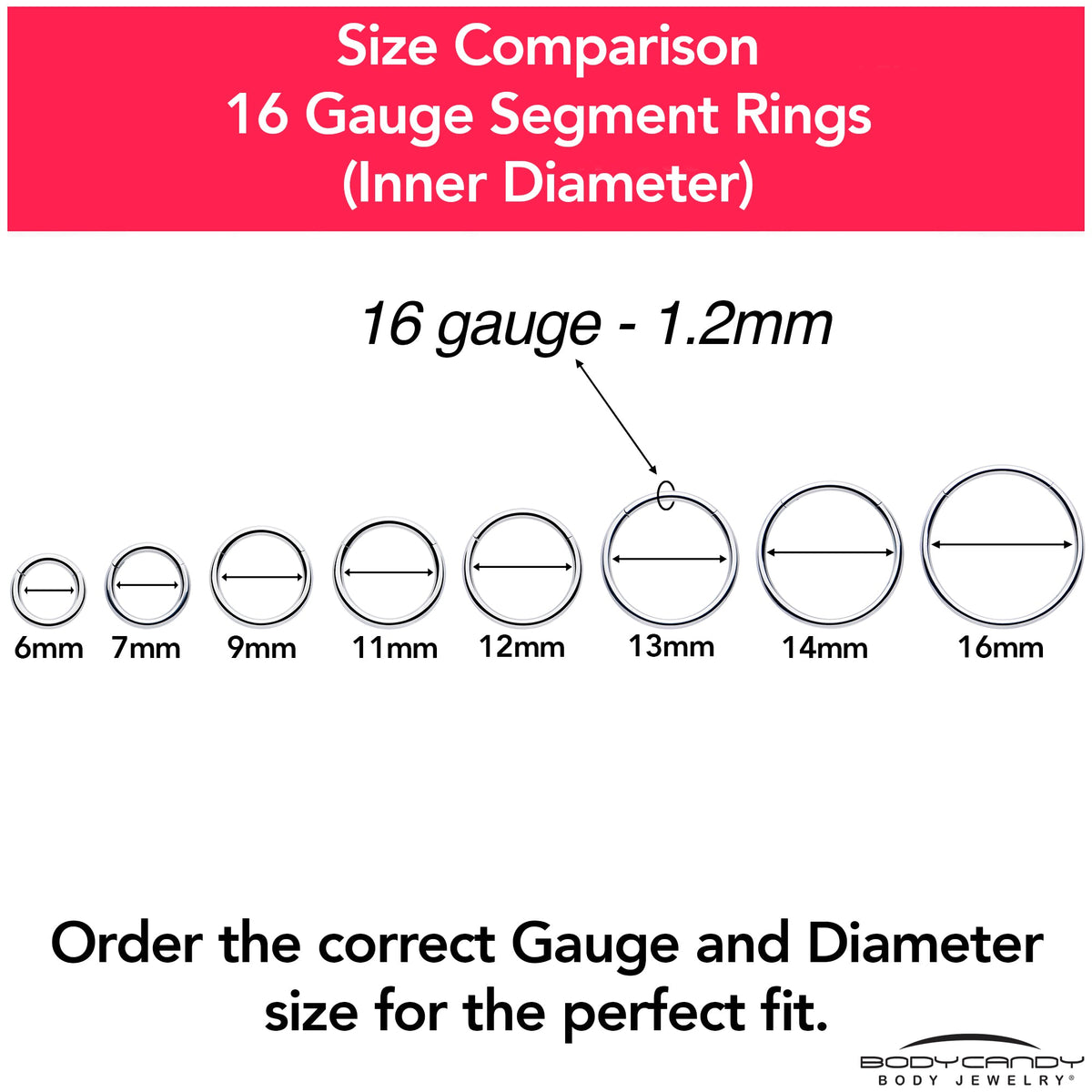 16G 7mm 316L Surgical Steel Precision Hinged Segment Hoop