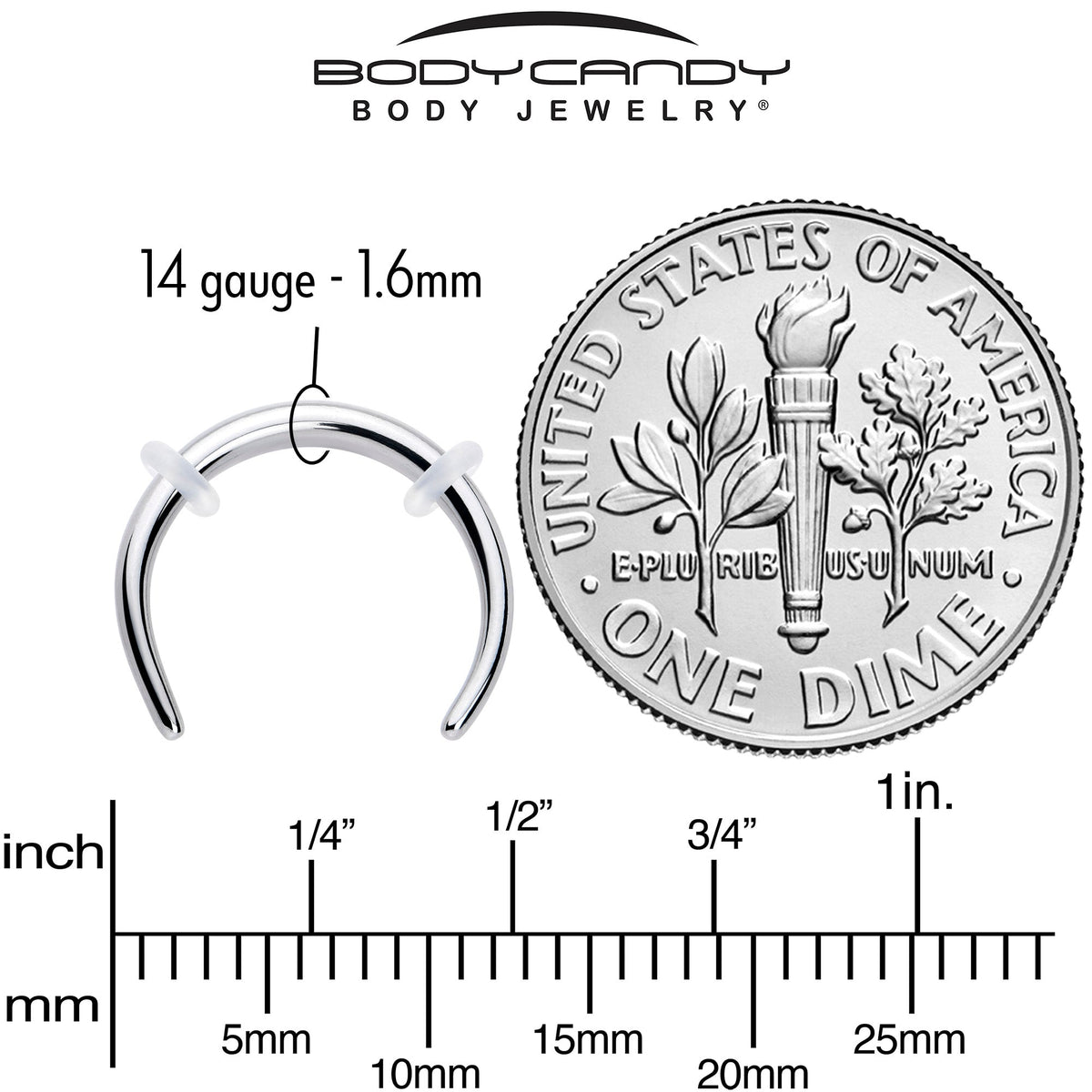 14G 3/8 Pincher Crescent Taper