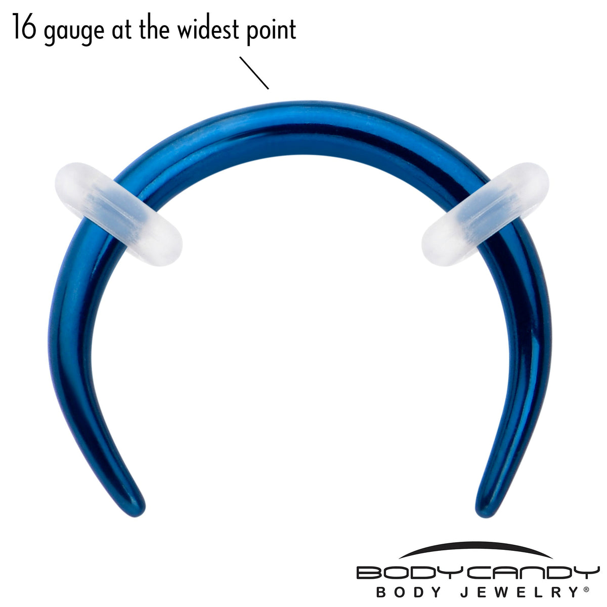 16G 5/16 Blue Pincher Crescent Taper