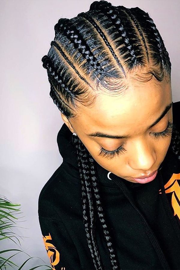 36" Jumbo Cornrow & Knotless Box Braids Wig | Full Lace | Light Brown Lace | Synthetic